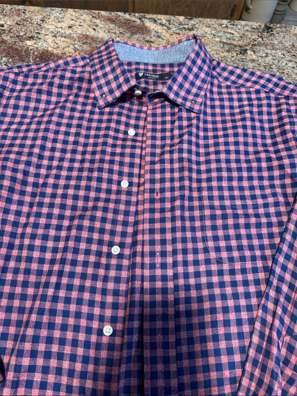 Daniel Cremieux Pink and Navy Check Button-Down Shirt